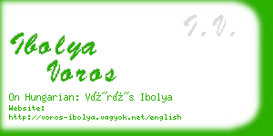 ibolya voros business card